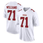 Johmsee SF.49ers #71 Trent Williams Player White Fashion Home Game Stitched Jerseys