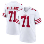 Johmsee SF.49ers #71 Trent Williams Player White Game Home Stitched Jerseys