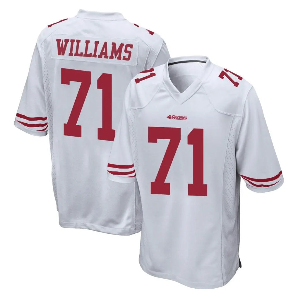 Johmsee SF.49ers #71 Trent Williams Player White Home Game Stitched Jerseys