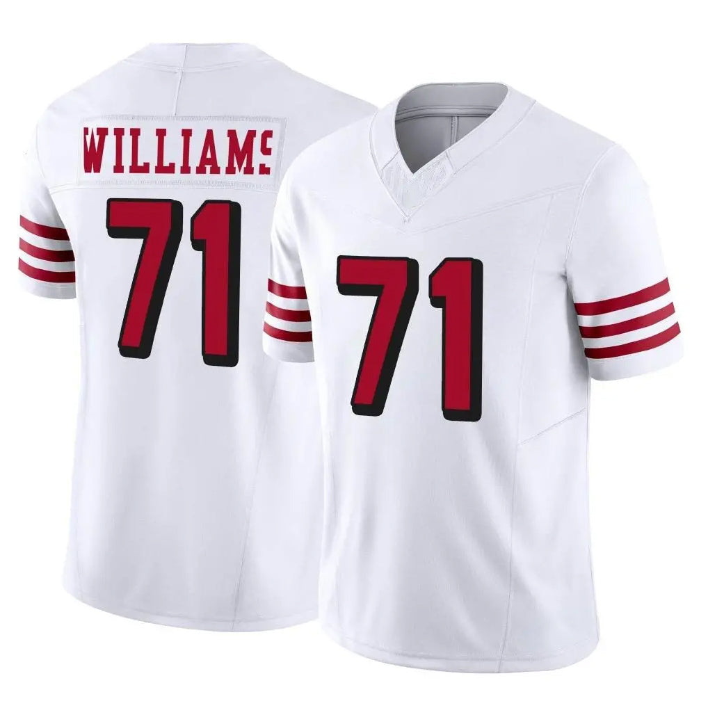 Johmsee SF.49ers #71 Trent Williams Player White Limited Alternate Vapor F.U.S.E. Home Game Stitched Jerseys