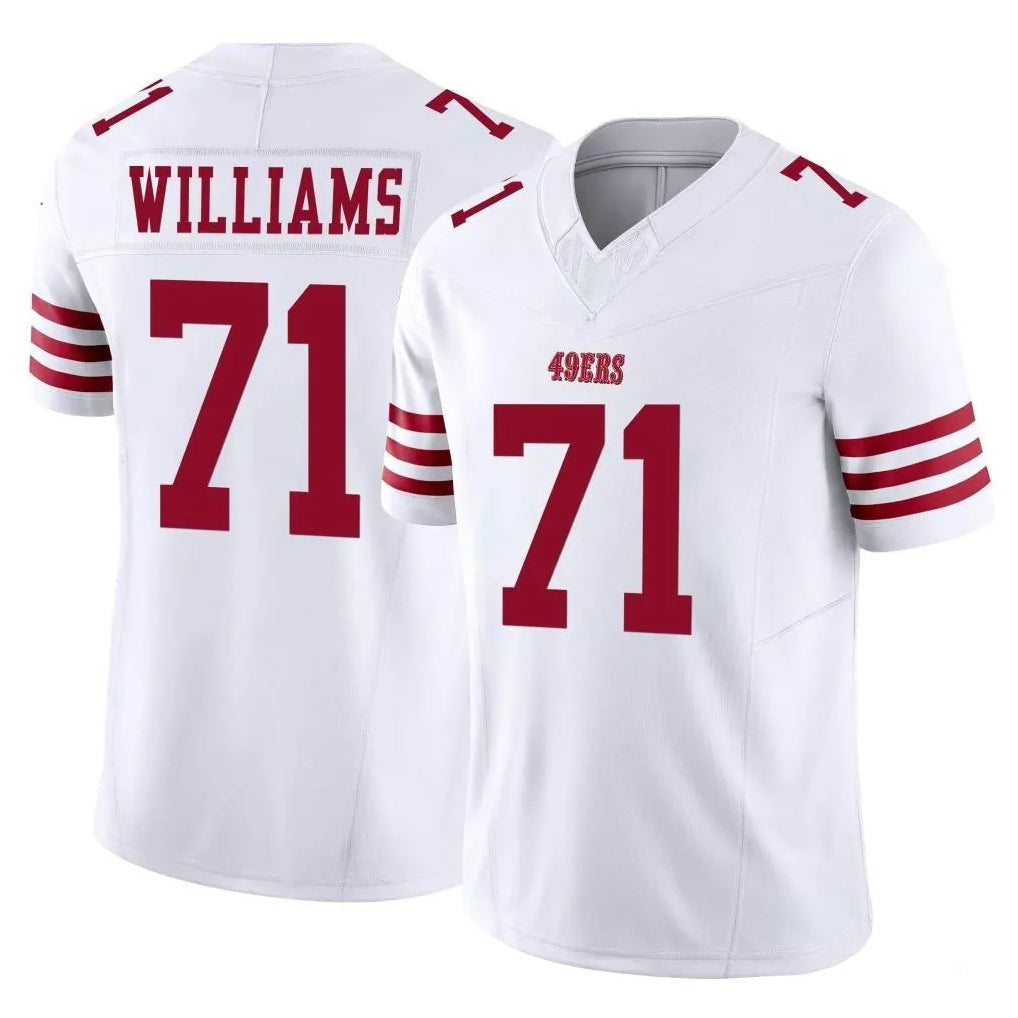 Johmsee SF.49ers #71 Trent Williams Player White Limited Vapor F.U.S.E. Home Game Stitched Jerseys