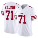 Johmsee SF.49ers #71 Trent Williams Player White Limited Vapor F.U.S.E. Home Game Stitched Jerseys