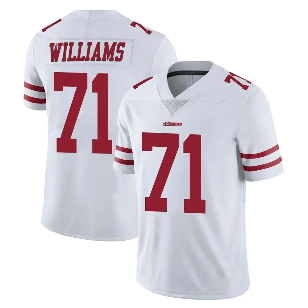 Johmsee SF.49ers #71 Trent Williams Player White Limited Vapor Untouchable Home Game Stitched Jerseys