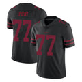 Johmsee SF.49ers #77 Dominick Puni Player Black Alternate Limited Vapor Untouchable Home Game Stitched Jerseys