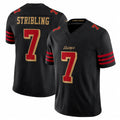 Johmsee SF.49ers #7 De'Zhaun Stribling Player Black Limited Rivalries Collection Home Game Stitched Jerseys