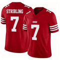 Johmsee SF.49ers #7 De'Zhaun Stribling Player Red Limited Vapor F.U.S.E. Home Game Stitched Jerseys
