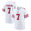 Johmsee SF.49ers #7 De'Zhaun Stribling Player White Game Home Stitched Jerseys