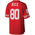 Johmsee SF.49ers #80 Jerry Rice Mitchell & Ness Scarlet Big & Tall 1990 Retired Player Replica Stitched Puhic Jersey