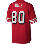 Johmsee SF.49ers #80 Jerry Rice Mitchell & Ness Scarlet Legacy Replica Jersey Stitched Puhic