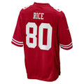Johmsee SF.49ers #80 Jerry Rice Player Scarlet Game Stitched Jerseys