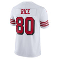 Johmsee SF.49ers #80 Jerry Rice Player White Vapor F.U.S.E. Limited Stitched Jerseys