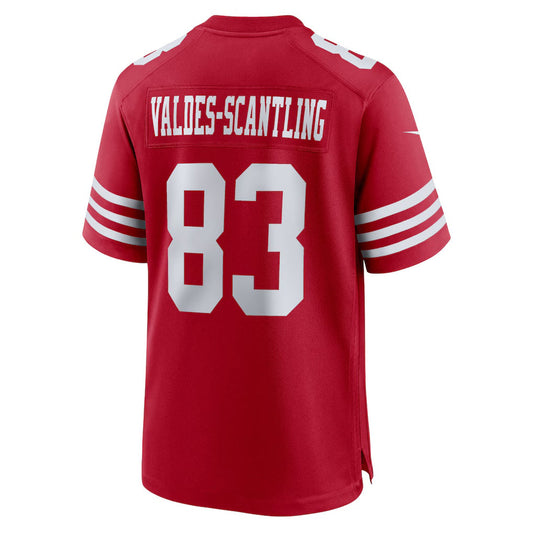 SF.49ers #83 Marquez Valdes-Scantling Scarlet Team Game Stitched American Football Jerseys