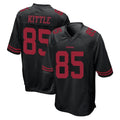 Johmsee SF.49ers #85 George Kittle Player Black Alternate Home Game Stitched Jerseys