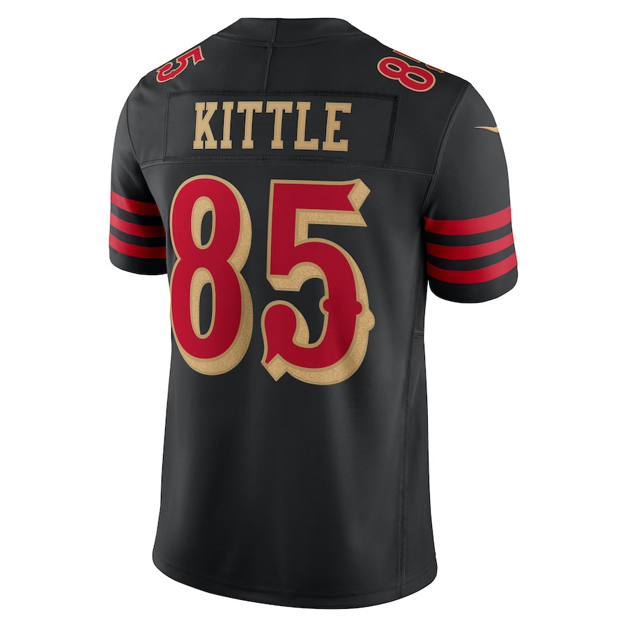 Johmsee SF.49ers #85 George Kittle Player Rivalries Collection Vapor Limited Black Stitched Jersey