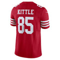 Johmsee SF.49ers #85 George Kittle Player Scarlet Vapor F.U.S.E. Limited Stitched Jerseys
