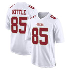 Johmsee SF.49ers #85 George Kittle Player White Fashion Home Game Stitched Jerseys