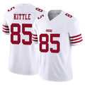 Johmsee SF.49ers #85 George Kittle Player White Limited Vapor F.U.S.E. Home Game Stitched Jerseys