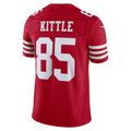 Johmsee SF.49ers #85 George Kittle Scarlet Team Vapor F.U.S.E. Stitched Limited Jerseys
