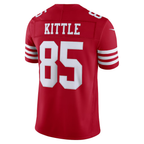 Johmsee SF.49ers #85 George Kittle Scarlet Team Vapor F.U.S.E. Stitched Limited Jerseys