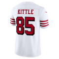 Johmsee SF.49ers #85 George Kittle White Alternate Vapor F.U.S.E. Stitched Limited Jerseys