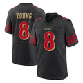 Johmsee SF.49ers #8 Steve Young Player Black Rivalries Collection Game Stitched Jerseys