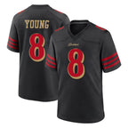 Johmsee SF.49ers #8 Steve Young Player Black Rivalries Collection Game Stitched Jerseys