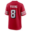 Johmsee SF.49ers #8 Steve Young Scarlet Retired Player Alternate Game Stitched Jerseys