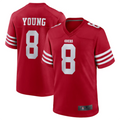 Johmsee SF.49ers #8 Steve Young Scarlet Retired Player Game American Stitched Jersey