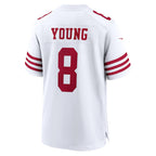 Johmsee SF.49ers #8 Steve Young White Retired Player Game Stitched Jerseys