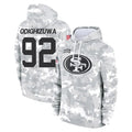 Johmsee SF.49ers #92 Osa Odighizuwa Player Arctic Camo Limited Salute to Service Pullover Hoodies Game Stitched Jerseys
