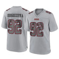 Johmsee SF.49ers #92 Osa Odighizuwa Player Gray Atmosphere Fashion Home Game Stitched Jerseys