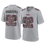 Johmsee SF.49ers #92 Osa Odighizuwa Player Gray Atmosphere Fashion Home Game Stitched Jerseys