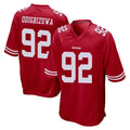 Johmsee SF.49ers #92 Osa Odighizuwa Player Red Home Game Stitched Jerseys