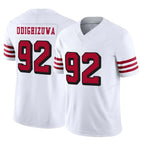 Johmsee SF.49ers #92 Osa Odighizuwa Player White Limited Alternate Vapor F.U.S.E. Home Game Stitched Jerseys