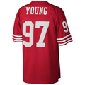 Johmsee SF.49ers #97 Bryant Young Mitchell & Ness Scarlet Legacy Replica Jersey