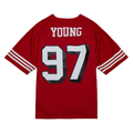 Johmsee SF.49ers #97 Bryant Young Mitchell & Ness Scarlet Legacy Replica Stitched Puhic Jersey