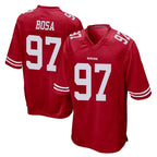Johmsee SF.49ers #97 Nick Bosa Player Red Home Game Stitched Jerseys