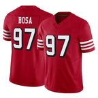 Johmsee SF.49ers #97 Nick Bosa Player Red Limited Alternate Vapor F.U.S.E. Home Game Stitched Jerseys