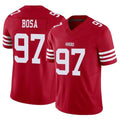 Johmsee SF.49ers #97 Nick Bosa Player Red Limited Vapor F.U.S.E. Home Game Stitched Jerseys