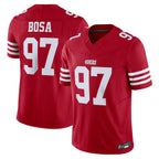 Johmsee SF.49ers #97 Nick Bosa Player Scarlet Vapor F.U.S.E. Limited Stitched Jerseys