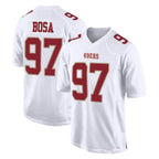 Johmsee SF.49ers #97 Nick Bosa Player White Fashion Home Game Stitched Jerseys