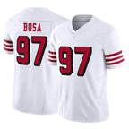 Johmsee SF.49ers #97 Nick Bosa Player White Limited Alternate Vapor F.U.S.E. Home Game Stitched Jerseys