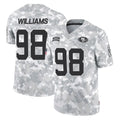 Johmsee SF.49ers #98 Mykel Williams Player Arctic Camo Limited Salute To Service Home Game Stitched Jerseys