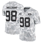 Johmsee SF.49ers #98 Mykel Williams Player Arctic Camo Limited Salute To Service Home Game Stitched Jerseys