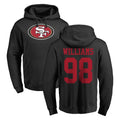 Johmsee SF.49ers #98 Mykel Williams Player Black LOGO Pullover Hoodies Home Game Stitched Jerseys