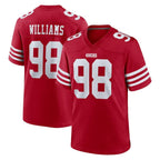 Johmsee SF.49ers #98 Mykel Williams Player Red Game Home Stitched Jerseys
