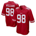 Johmsee SF.49ers #98 Mykel Williams Player Red Home Game Stitched Jerseys