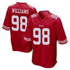 Johmsee SF.49ers #98 Mykel Williams Player Red Home Game Stitched Jerseys
