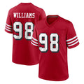 Johmsee SF.49ers #98 Mykel Williams Player Red Limited Alternate Home Game Stitched Jerseys