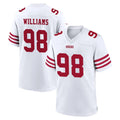 Johmsee SF.49ers #98 Mykel Williams Player White Game Home Stitched Jerseys